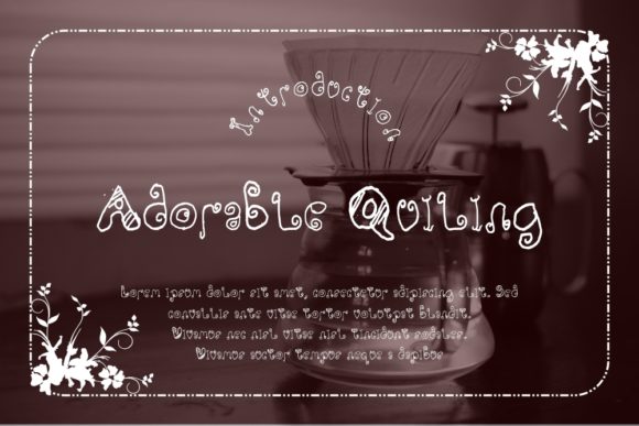 Adorable Quiling: A Playful Display Font for Web Design