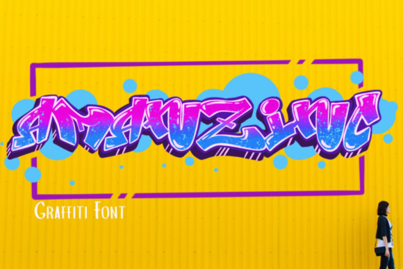 Amanzinc Graffiti Font for Editorial Design