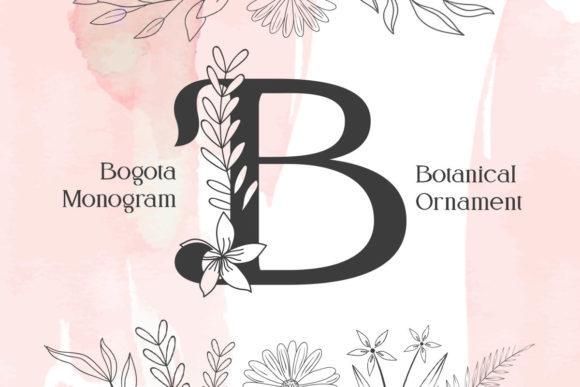 Bogota Monogram: A Romantic Display Font for Editorial Projects