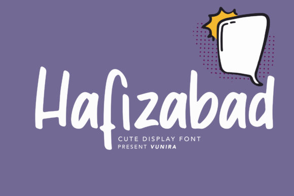 Hafizabad: A Sweet and Friendly Display Font for Crafters and Designers