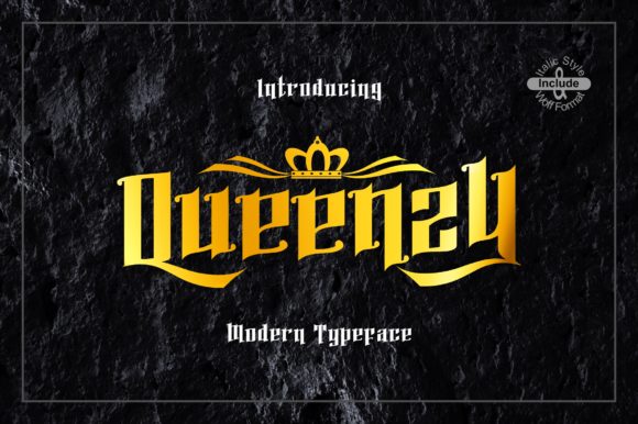 Queenzy: A Nostalgic Display Font for Branding Projects