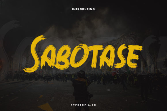 Sabotase: A Bold Display Font for Creative Branding